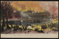 64 - Saint-Cloud: l'incendie du château par les Prussiens (13 Octobre 1870).