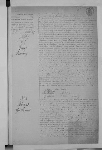 Mariage, enregistrement : Registre de 1916