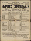 Emplois communaux réservés aux pensionnés et aux veuves de guerre habitant le département de la Seine, Recrutement à Boulogne-Billancourt d'une femme de service-berceuse.