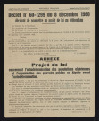 Décret n°60-1299 du 8 décembre 1960 décidant de soumettre un projet de loi au référendum ; projet de loi concernant l'autodétermination des populations algériennes et l'organisation des pouvoirs publics en Algérie avant l'autodétermination,