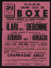 Grand gala de boxe, Jacques Ilari (ACBB) contre Emile Debonne (poids plumes) ; Xavier Azidrou (ACBB) contre Ahed Ouragui