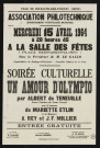 Association philotechnique : soirée culturelle Un Amour d'Olympio,