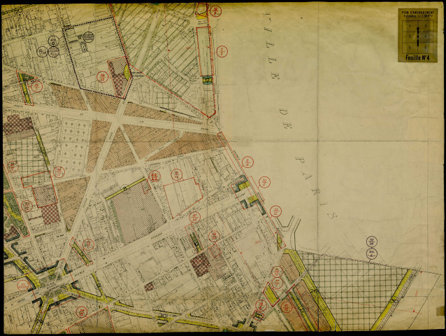 Ville de Boulogne-Billancourt : plan d'aménagement, feuille 4