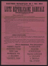 Élections municipales du 1er mai 1904 : liste républicaine radicale indépendante,