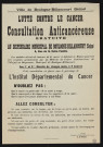 Lutte contre le cancer : consultation anticancéreuse gratuite au dispensaire municipal de Boulogne-Billancourt,