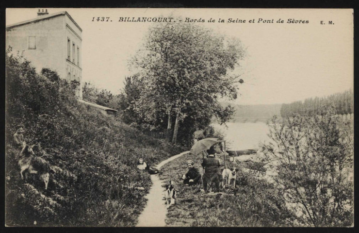 1437 - Billancourt.- Bords de la Seine et Pont de Sèvres (s.d.)