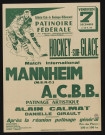 Hockey sur glace, Mannheim [contre] ACBB,