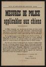 Mesures de police applicables aux chiens,