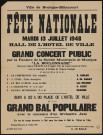 Fête nationale mardi 13 juillet 1948 ,