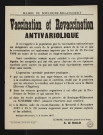 Vaccination et revaccination antivariolique,