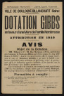 Dotation Gibbs en faveur d'une mère de famille nombreuse : attribution en 1929,