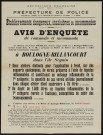 Avis d'enquête de commodo et incommodo : Ile Seguin, Société anonyme des Usines Renault : installation de deux ateliers distincts pour l'application à froid, sur des supports quelconques, de vernis préparés à l'aide de liquides inflammables et constituant un mélange inflammable de la 1re catégorie ; un dépôt de 1500 litres de liquides inflammables de la 1re catégorie.