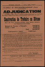 Adjudication [de la] construction de trottoirs en bitume rue des Pins, d'Alsace-Lorraine, Jules-Simon, Damiens, du Transvaal et du Chalet,