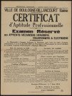 Certificat d'aptitude professionnelle : examen réservé aux apprentis mécaniciens, menuisiers, chaudronniers et électriciens,