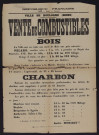 Vente de combustibles : bois, charbon, Mention de la suppression des tickets de charbon au 15 janvier 1921.