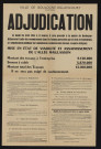 Mise en état de viabilité et assainissement de l'allée Maillasson : adjudication,