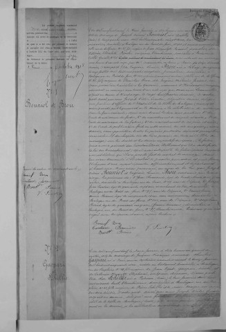 Mariage, enregistrement : Registre de 1909