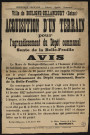 Acquisition d'un terrain pour l'agrandissement du dépôt communal sente de la Belle-Feuille : avis,