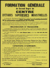 Formation générale du second degré du Centre d'études supérieures industrielles,