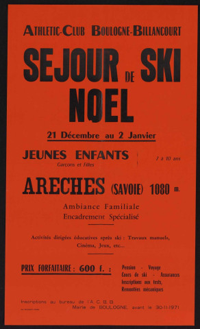 Séjour de ski Noël,