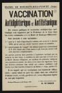 Vaccination antidiphtérique et antitétanique,