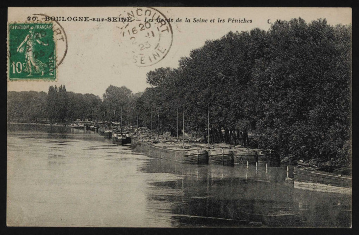20 - Boulogne-sur-Seine - Les bords de la Seine et les péniches.
