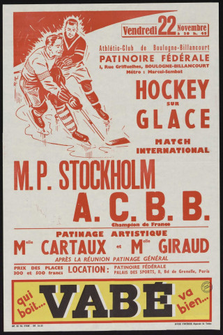 Hockey sur glace, MP Stockholm [contre] ACBB,