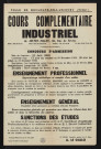 Cours complémentaire industriel de jeunes filles, 36 rue de Sèvres : concours d'admission,