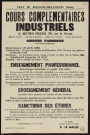 Cours complémentaire industriel de jeunes filles, 36 rue de Sèvres : concours d'admission,