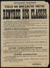 Rentrée des classes ,