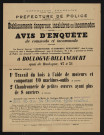 Avis d'enquête de commodo et incommodo : quai de Boulogne 27 à 31, Société anonyme Carrosserie automobile Fernandez : installation d'un atelier de travail du bois à l'aide de moteurs et comportant 10 machines-outils et chaudronnerie de petites oeuvres ayant plus de 8 ouvriers.