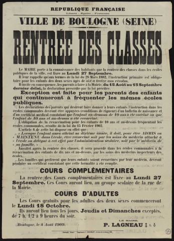 Rentrée des classes ,