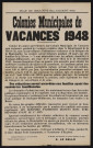 Colonies municipales de vacances 1948,