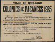 Colonies de vacances 1925,