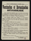 Vaccination et revaccination antivariolique,