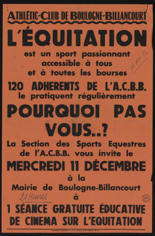 L'équitation est un sport passionnant accessible à tous et à toutes les bourses. 120 adhérents de l'ACBB le pratiquent régulièrement, pourquoi pas vous ?,