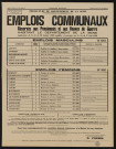 Emplois communaux réservés aux pensionnés et aux veuves de guerre habitant le département de la Seine, Recrutement à Boulogne-Billancourt d'un aide-cuisine.