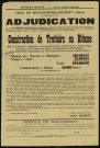 Adjudication [de la] construction de trottoirs en bitume rue de l'Abreuvoir, Saint-Denis, des Fossés-Saint-Denis, de Montmorency, Eugène-Legret, Gutenberg, de la Tourelle, des Princes, de Châteaudun, de l'Est, Blondeau, de la Belle-Feuille, [...], Emile-Landrin, du Vieux-Pont-de-Sèvres, de Seine et Emile-Duclaux.