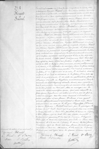 Mariage, enregistrement : Registre de 1905