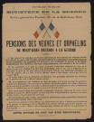 Pensions des veuves et orphelins de militaires décédés à la guerre,