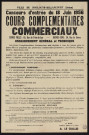 Concours d'entrée du 18 juin 1956 : cours complémentaires commerciaux,