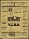 Football, championnat promotion Première division A : US Bretons de Paris contre ACBB, Nombreuses publicités d'entreprises.