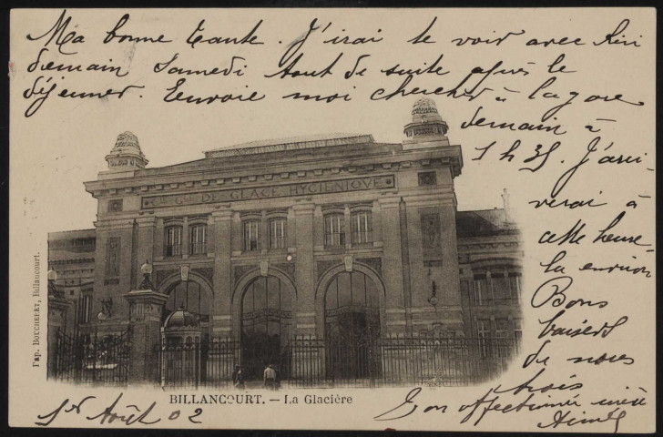 Billancourt - La Glacière, Boulogne-Billancourt . rue de Meudon . - Compagnie Générale de Glace Hygiènique, façade