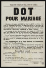 Dot pour mariage ,