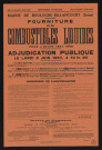 Fourniture des combustibles solides pour l'hiver 1957-1958 : adjudication publique,