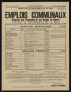 Emplois communaux réservés aux pensionnés et aux veuves de guerre habitant le département de la Seine, Recrutement à Boulogne-Billancourt d'un aide-plombier-couvreur et d'un garde de square.