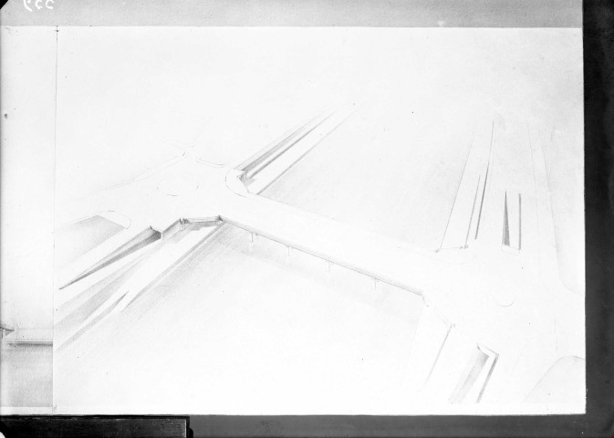 Maquette du nouveau pont de Saint-Cloud