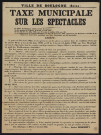 Taxe municipale sur les spectacles,