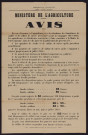 Répartition et vente à l'agriculture du soufre et du sulfate de cuivre pour la campagne 1918-1919,