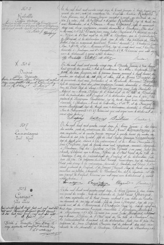 Naissance, enregistrement : Registre de 1896